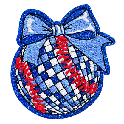 Baseball Iron On Patches Blu 15Pcs