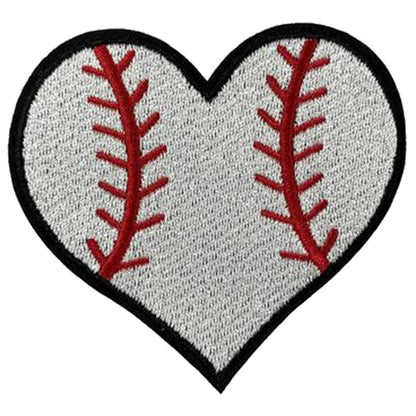 Baseball Iron On Patches White 15Pcs