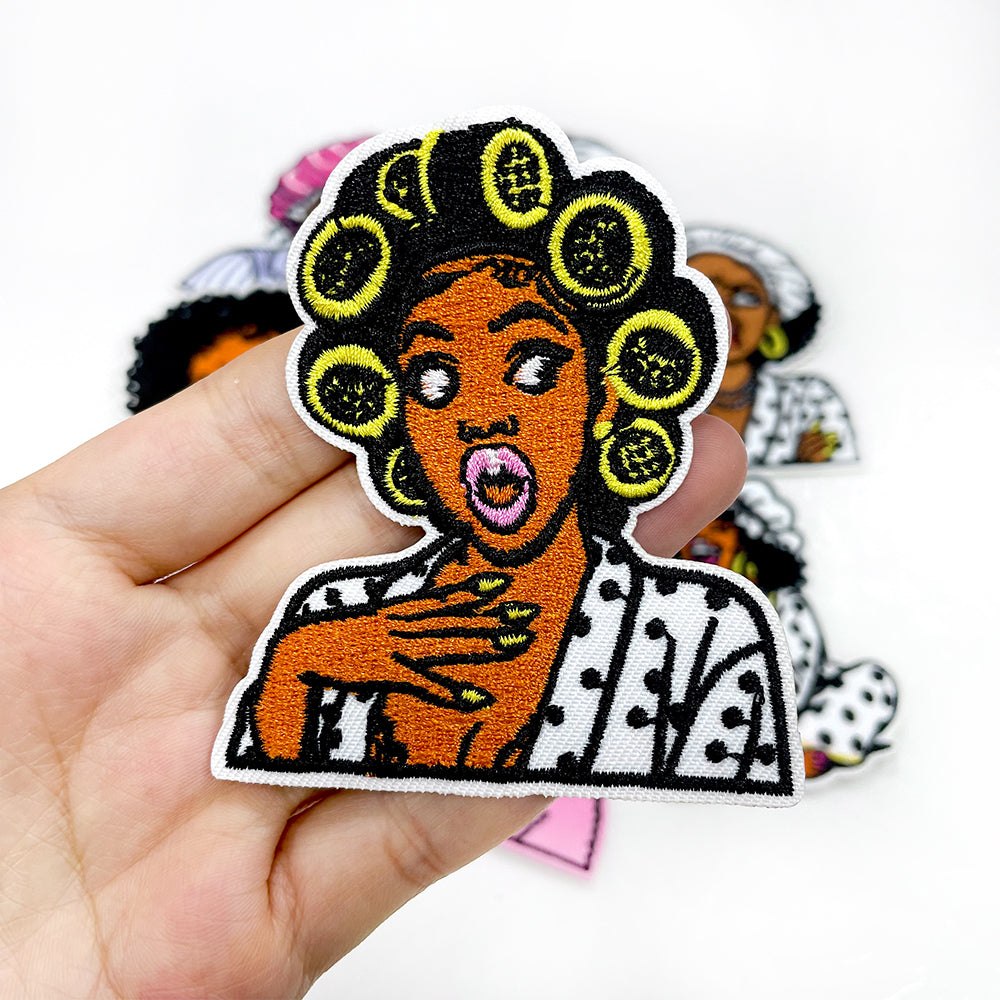 Black Women Iron On Embroidery Patches 12Pcs, Afro Girl Slogan Appliques, Embroidered Badges with That Girl, Black AF for Clothing, Backpacks, Jackets & Phone Cases, DIY Craft Decor