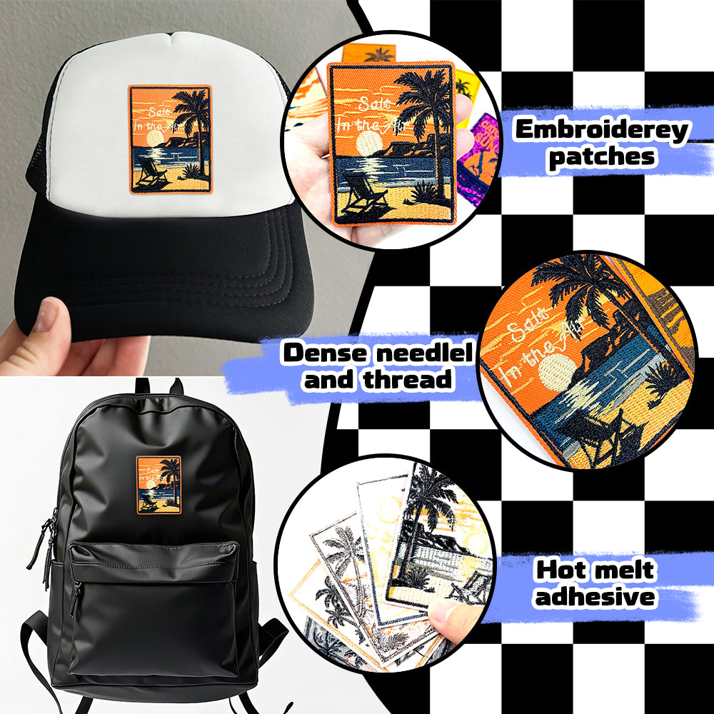 5Pcs Travel Embroidered Iron-On Patches