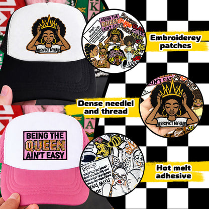 11Pcs Black Girl Iron-On Patches