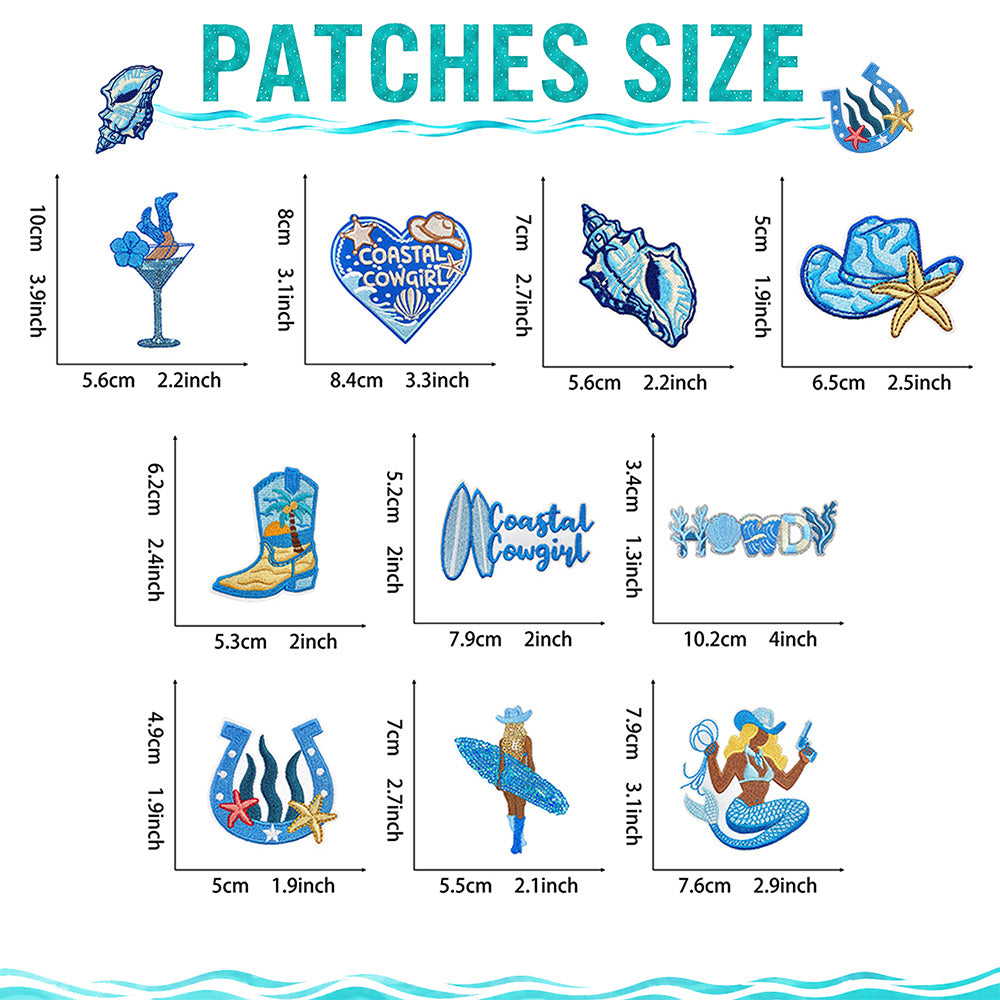 10Pcs Summer Sequin Patches