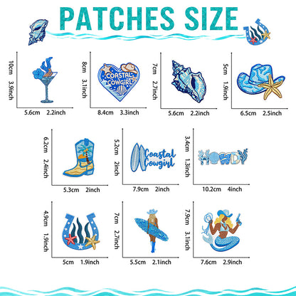 10Pcs Summer Sequin Patches
