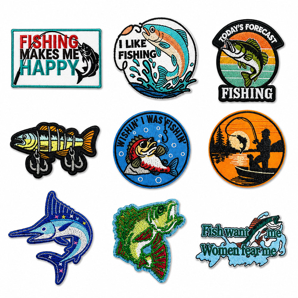 9Pcs Fishing Patches