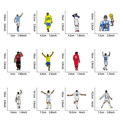 Soccer Star Patches 12 Pcs