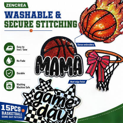 Basketball Patches 15 Pcs