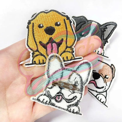 5 pcs Dog embroidery patch pins for bag & clothing - Clpatch
