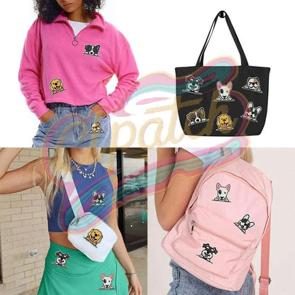 5 pcs Dog embroidery patch pins for bag & clothing - Clpatch
