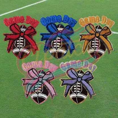 5 pcs Gameday Football Embroidery with shining edge - Clpatch