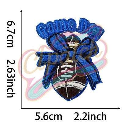 5 pcs Gameday Football Embroidery with shining edge - Clpatch