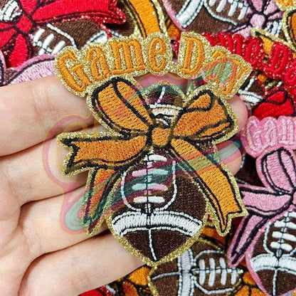5 pcs Gameday Football Embroidery with shining edge - Clpatch
