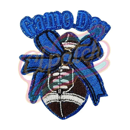 5 pcs Gameday Football Embroidery with shining edge - Clpatch