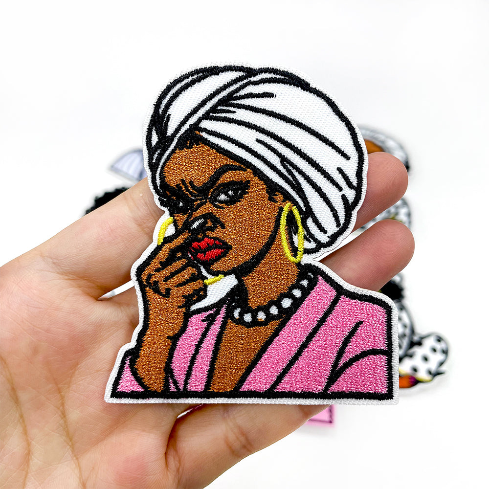 Black Women Iron On Embroidery Patches 12Pcs, Afro Girl Slogan Appliques, Embroidered Badges with That Girl, Black AF for Clothing, Backpacks, Jackets & Phone Cases, DIY Craft Decor