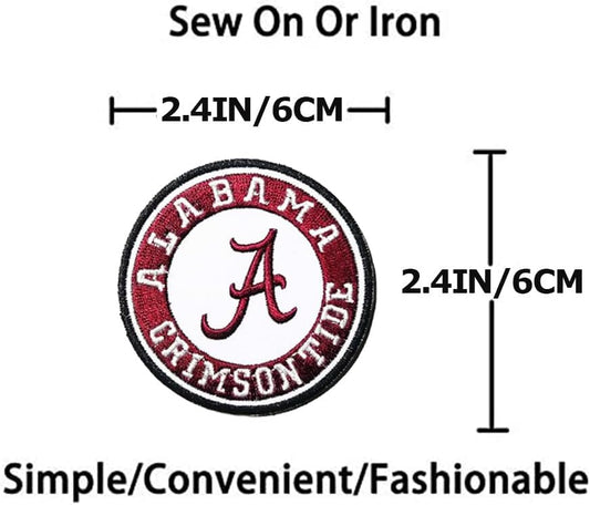 5Pcs Iron On Sew On Patch for Alabama Crimson Tide NCAA Decoration Patches - Clpatch