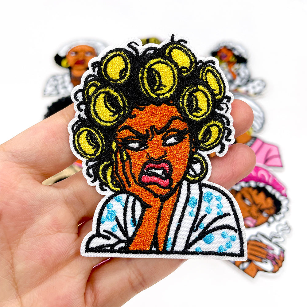 Black Women Iron On Embroidery Patches 12Pcs, Afro Girl Slogan Appliques, Embroidered Badges with That Girl, Black AF for Clothing, Backpacks, Jackets & Phone Cases, DIY Craft Decor