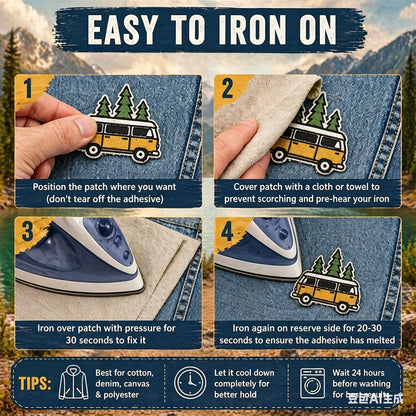 13Pcs Outdoor Camping Embroidered Iron On Patches