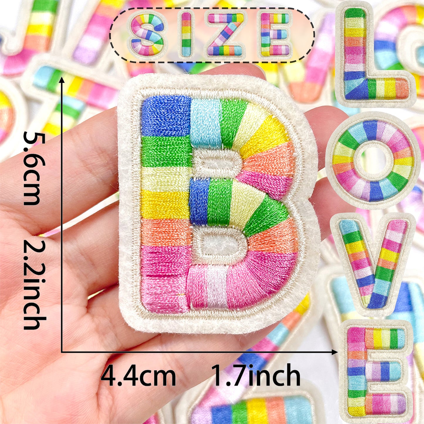 26Pcs Self Adhesive Letter Patches
