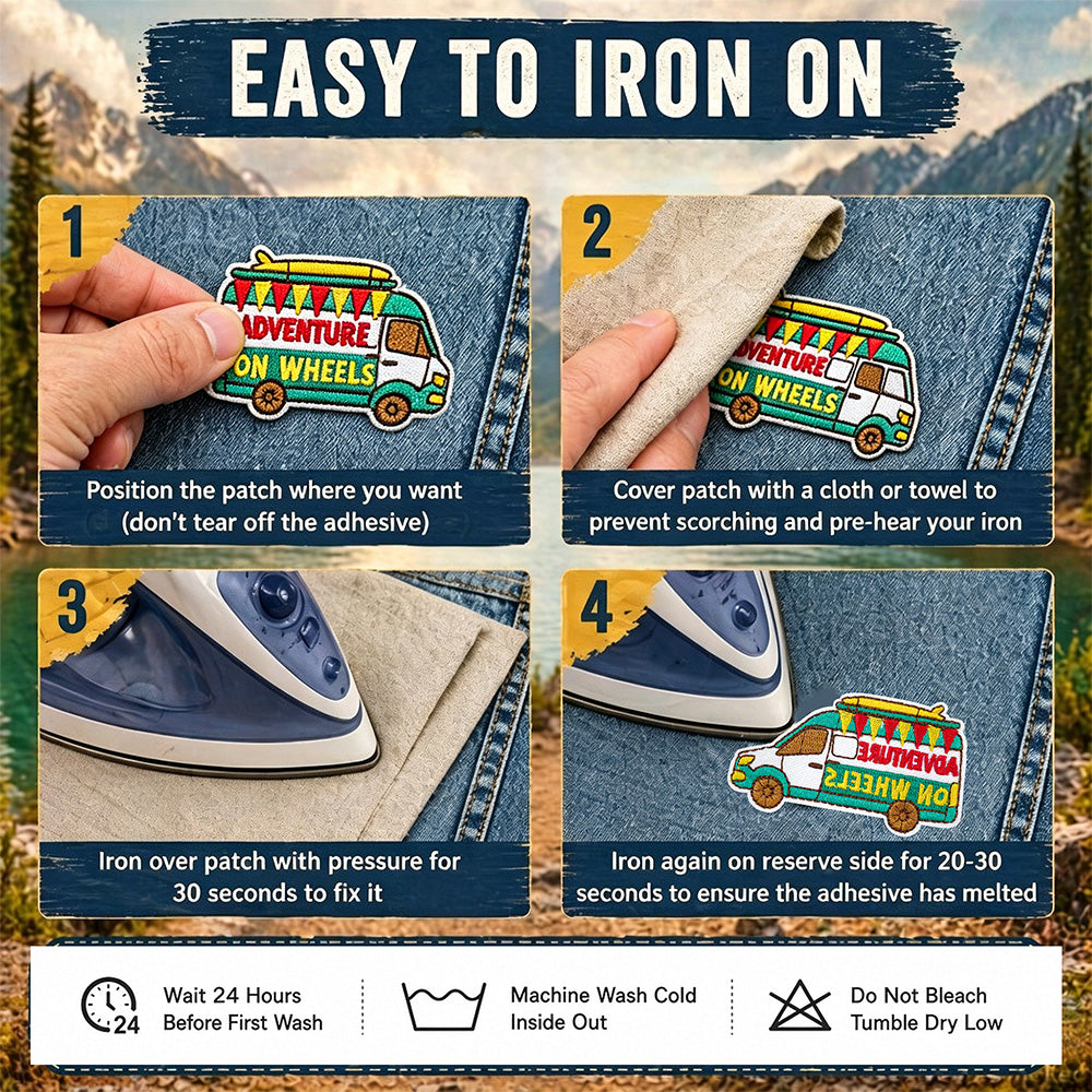 13Pcs Outdoor Patches Themed Mountain & Camping Iron On Patches