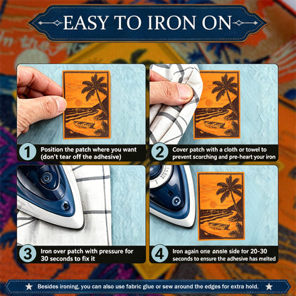 5Pcs Travel Embroidered Iron-On Patches