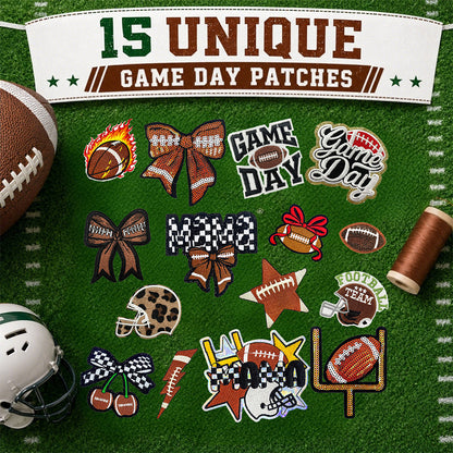 Football Patches Game Day 15Pcs