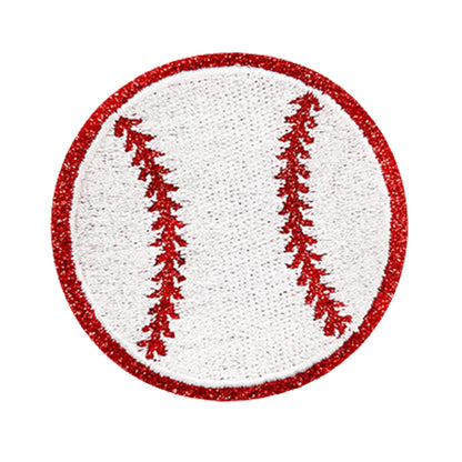 Baseball Iron On Patches White 15Pcs
