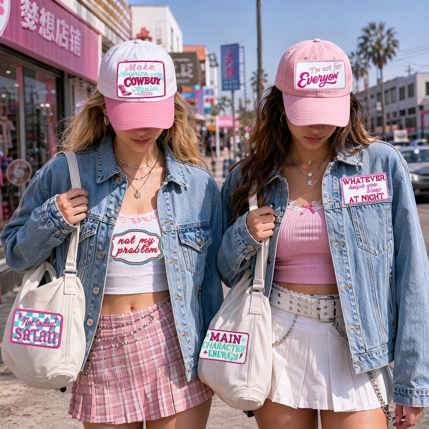 Patches Funny Phrases 10 Pcs Preppy Style Set