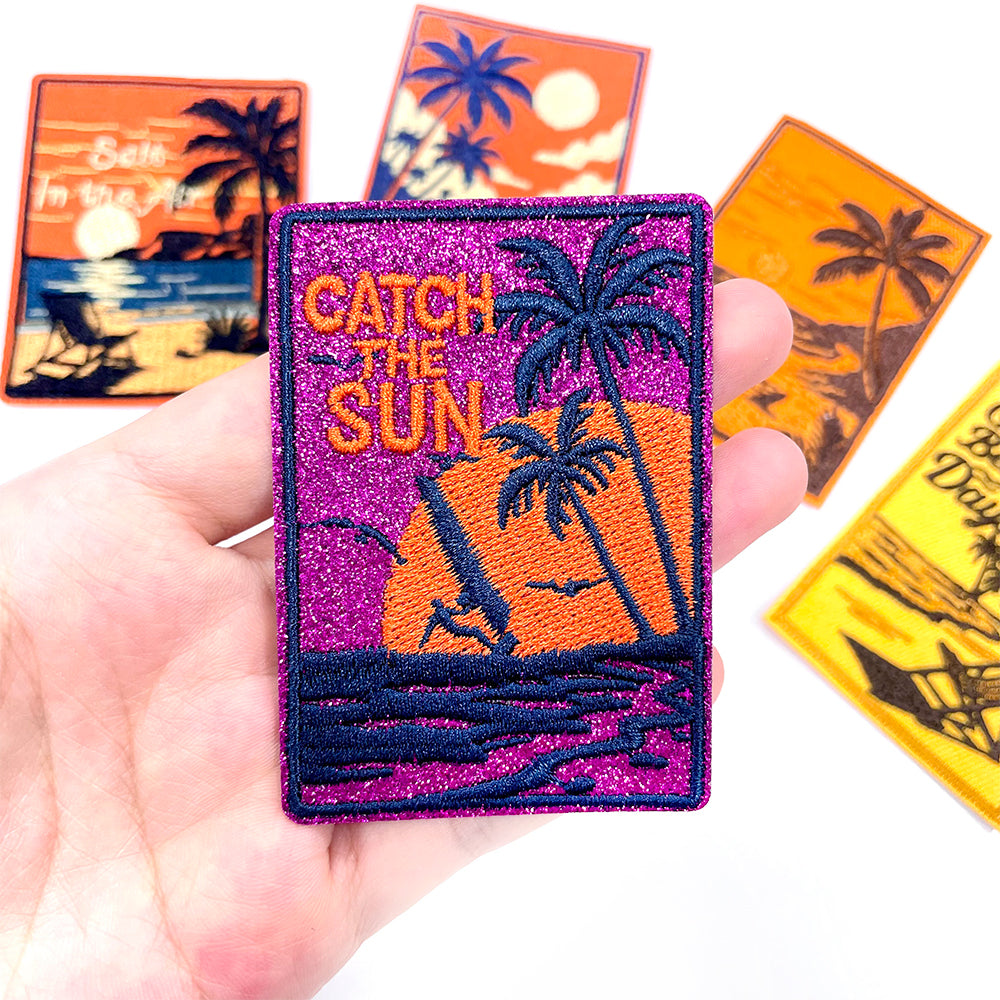 5Pcs Travel Embroidered Iron-On Patches