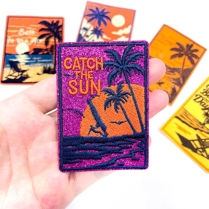 5Pcs Travel Embroidered Iron-On Patches