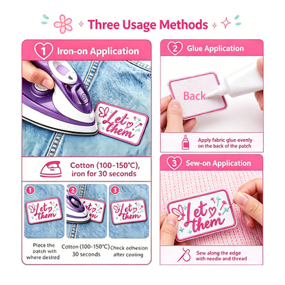 Patches Funny Words 10 Pcs Preppy Style Set