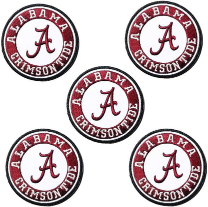 5Pcs Iron On Sew On Patch for Alabama Crimson Tide NCAA Decoration Patches - Clpatch
