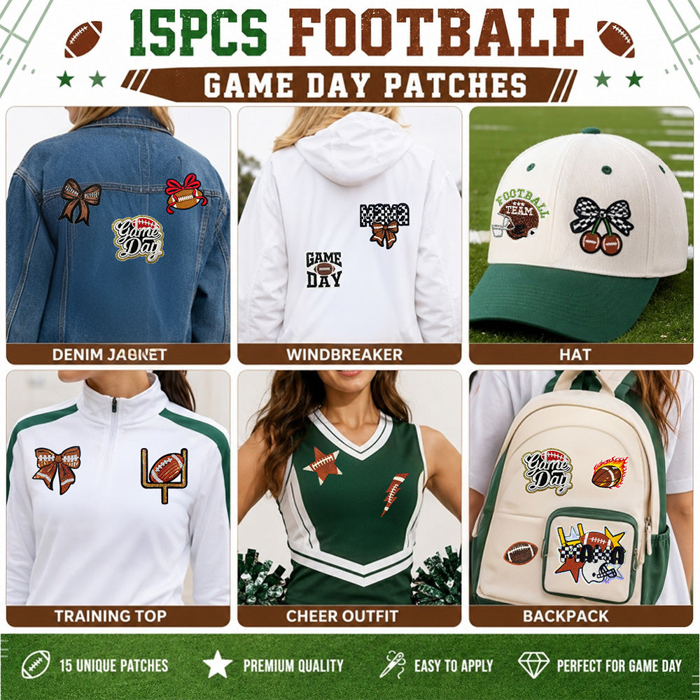 Football Patches Game Day 15Pcs