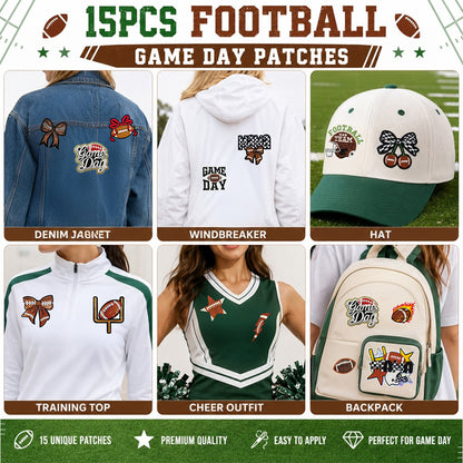 Football Patches Game Day 15Pcs