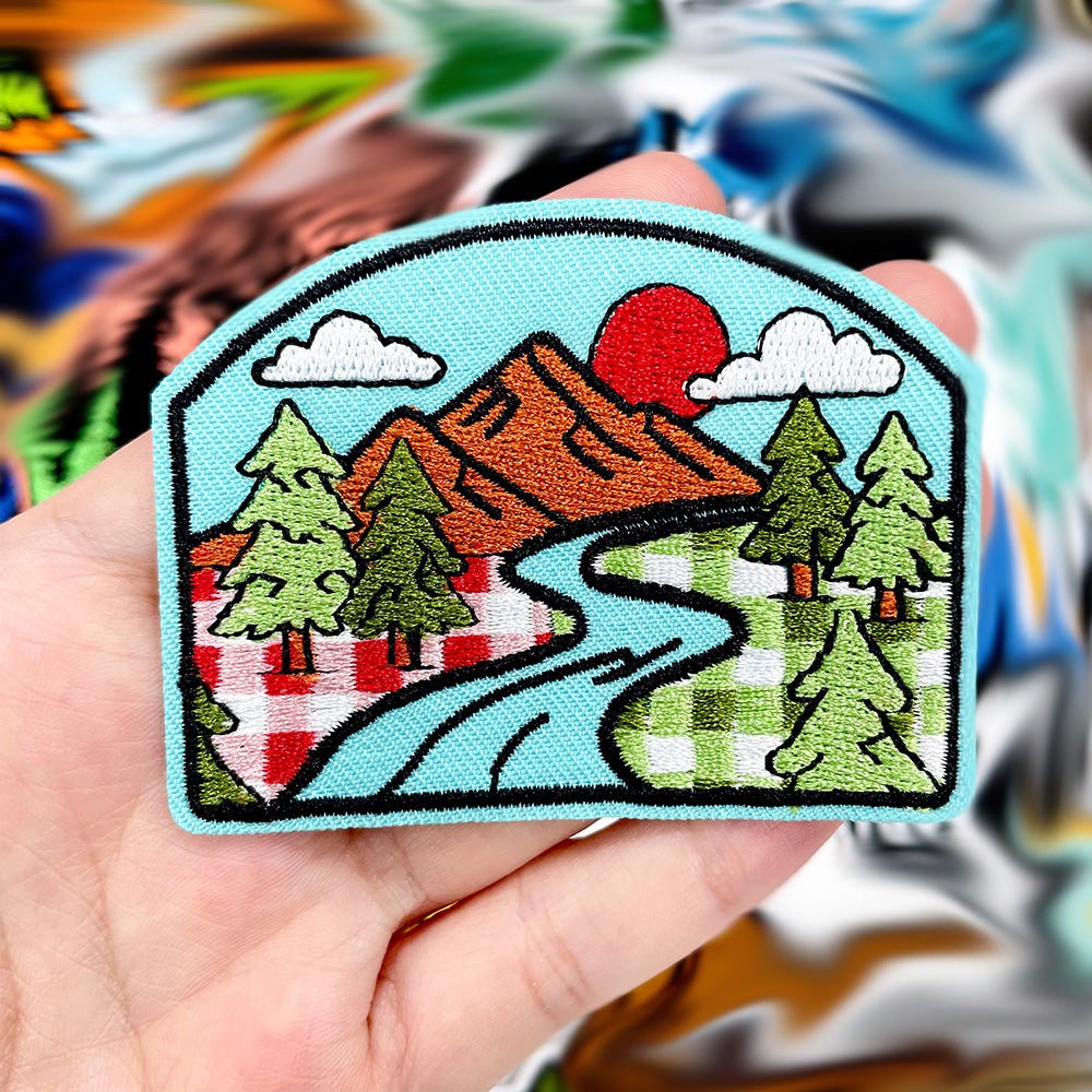 13Pcs Outdoor Patches Themed Mountain & Camping Iron On Patches