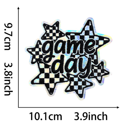 Soccer Patches 15 Pcs, Game Day Chenille Patches Iron On , Embroidered Appliques Sports Patches for Clothes, Backpacks, Hats, Jerseys & Jeans, Sport Party DIY Accessories