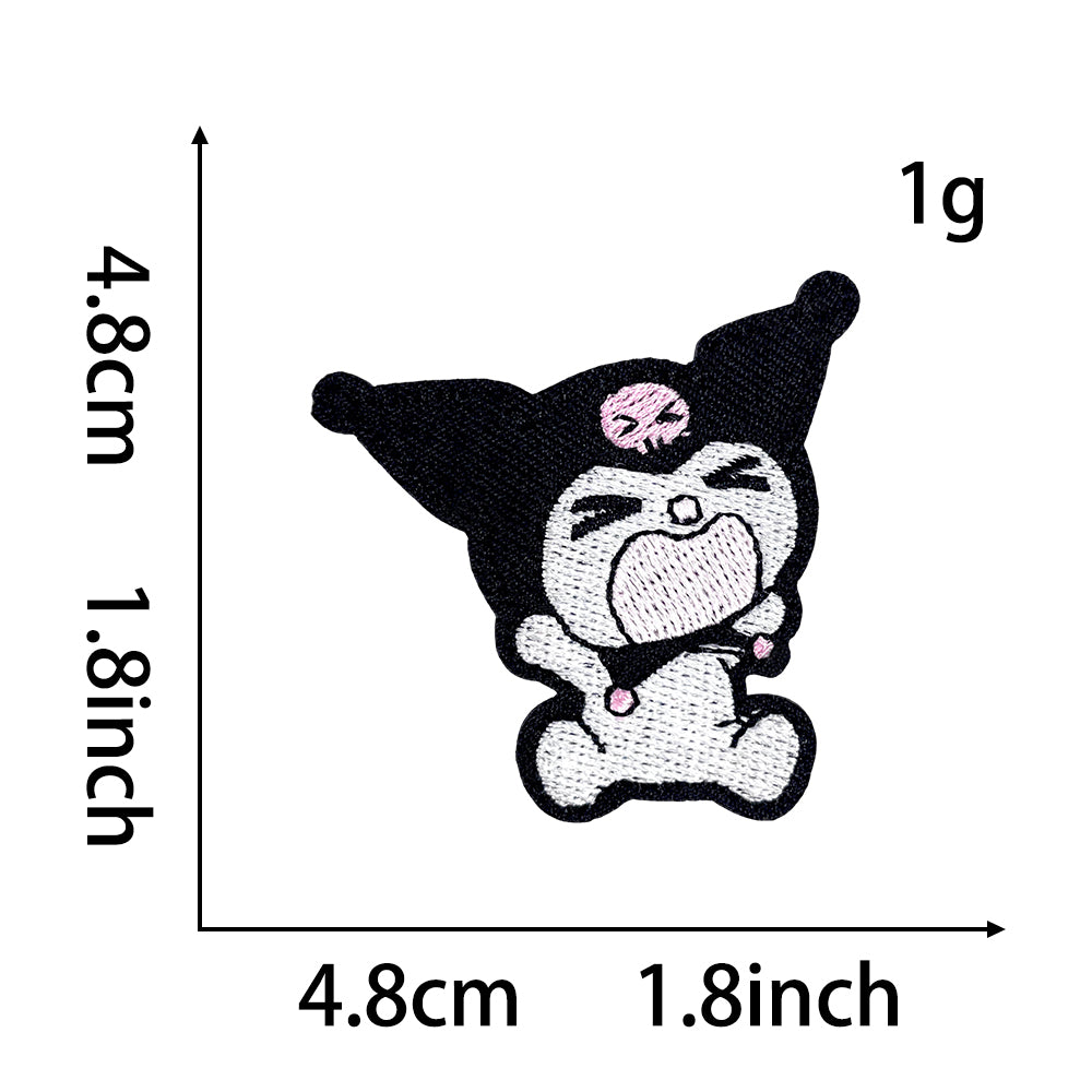 Cute Sanrio Iron On Embroidery Patches 15Pcs, Kawaii My Melody Kuromi Cinnamoroll Pompompurin Pochacco Chenille Appliques, Cartoon Character Badges for Clothing Backpack Jackets Hats DIY Craft Decor
