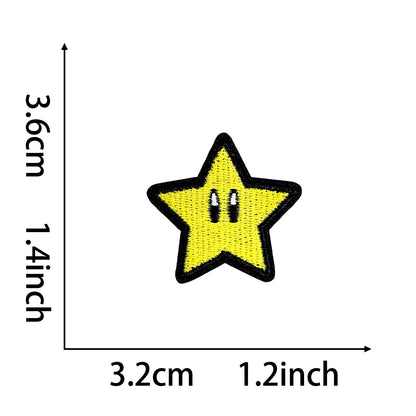 Super Mario Iron On Embroidery Patches 25Pcs, Cute Game Character Appliques, Cartoon Mario Luigi Kirby Bowser Mushroom Coin Star Badges for Clothing, Backpacks, Jackets & Hats, DIY Craft Decor