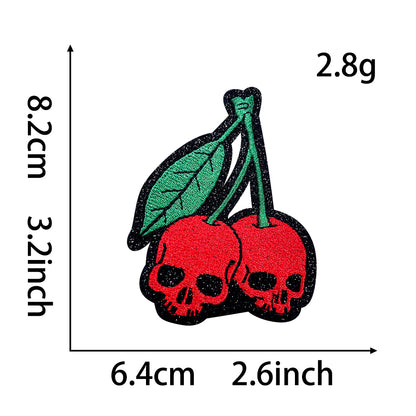 Witchy Halloween Iron On Embroidery Patches, Spooky Ghost Pumpkin Skull Haunted House Applique, Gothic Sew On Patch for Jacket Backpack Hat, Cute Western Ghost Decorative Badge
