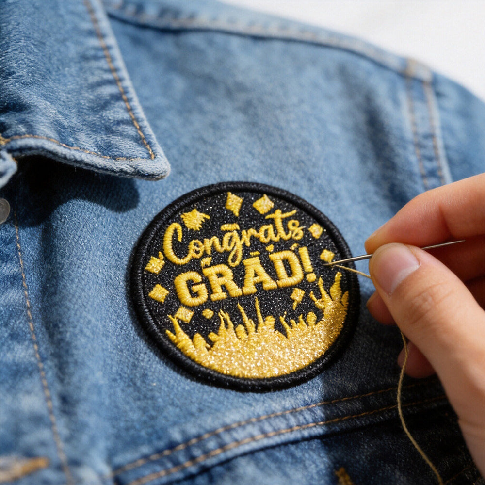 12Pcs Graduation Embroidered Iron-On Patches
