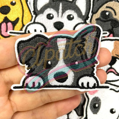 9pcs Cute puppy embroidery patches for clothing- hat -family diy - Clpatch