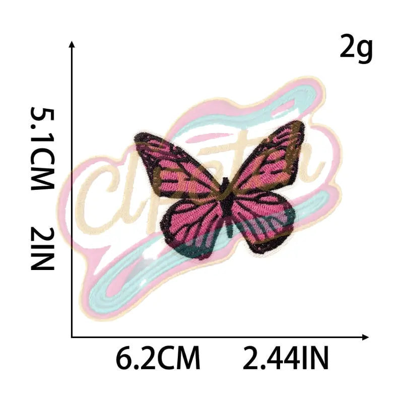 Babbie style Pink type embroidery patch - Clpatch