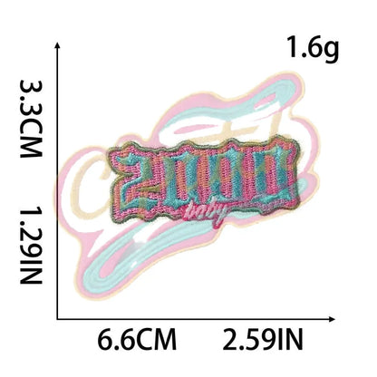Babbie style Pink type embroidery patch - Clpatch