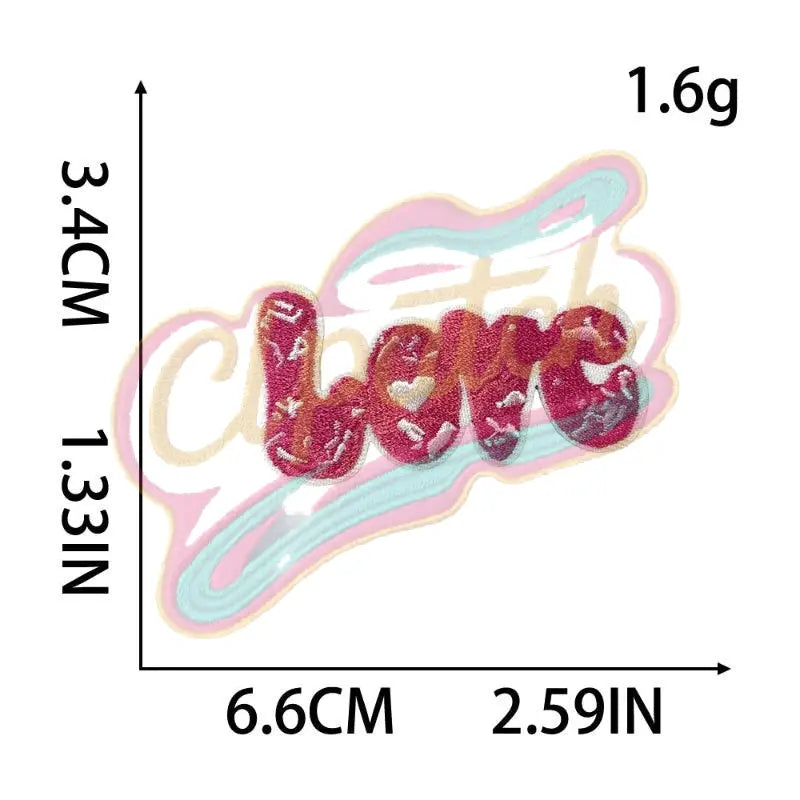 Babbie style Pink type embroidery patch - Clpatch