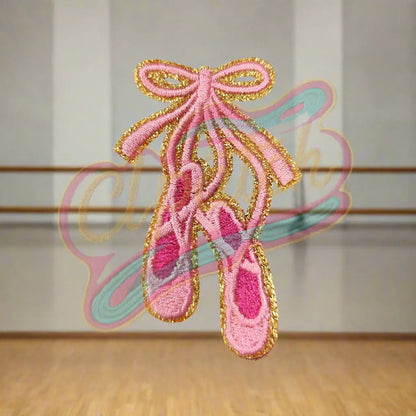 Ballet shoes embroidery patch - Clpatch