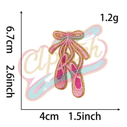Ballet shoes embroidery patch - Clpatch