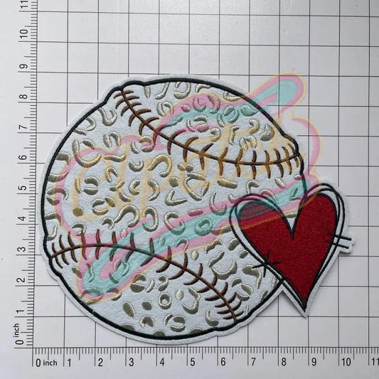 Baseball Love embroidered patch with adhesive - Clpatch