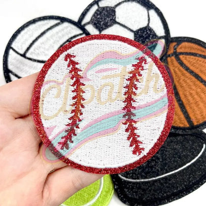 Baseball embroidery patch iron on - Clpatch