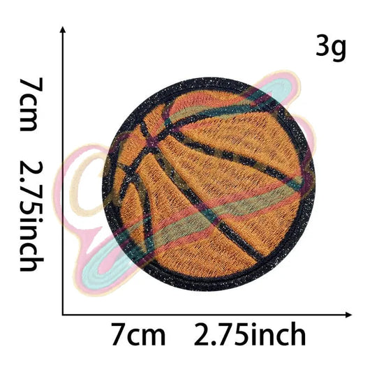 Basketball Embroidered Patch Iron On - Clpatch