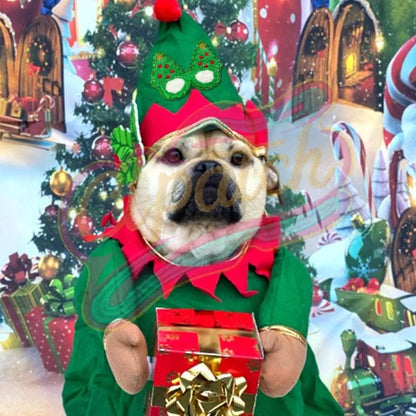 Christmas style blend chenille adhesive patches with gold edge - Clpatch