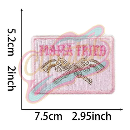 Cowgirl Mama tried trucker hat patches embroidery patch - Clpatch