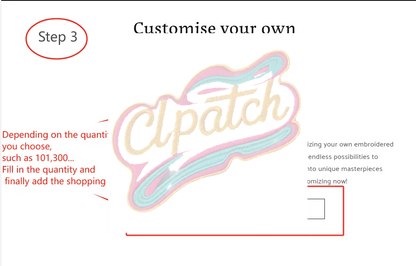 Custom embroidered patch (≥ 101 pcs) - Clpatch